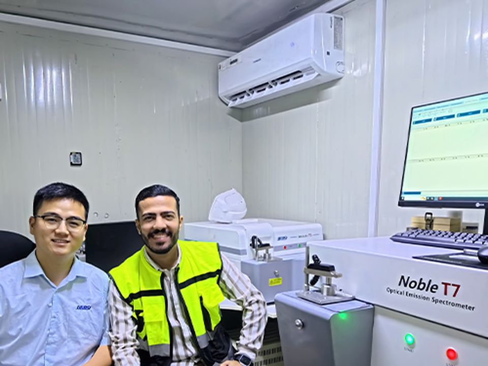 Noble T7 OES at a steel plant in the UAE — commissioned November 2025 alongside an Innovate T5.